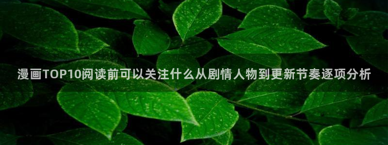 梦漫漫画免费在线阅读:漫画TOP10阅读前可以关注什么从剧情人物到更新节奏逐项分析